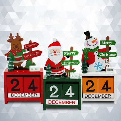 Adornos Navideños de Madera con Calendario