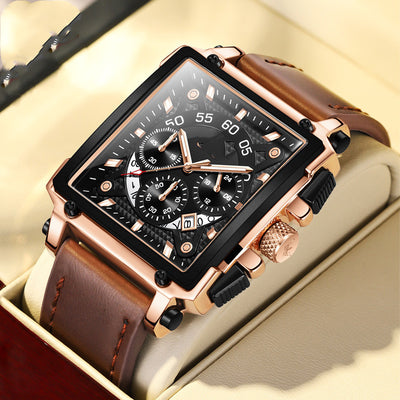 Reloj de Cuarzo Multifunción para Hombre - Diseño Cuadrado Elegante - Image 10