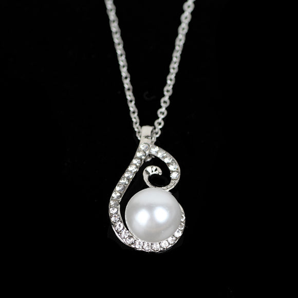 Conjunto de Joyería Elegante con Perlas y Cristales Brillantes para Fiestas