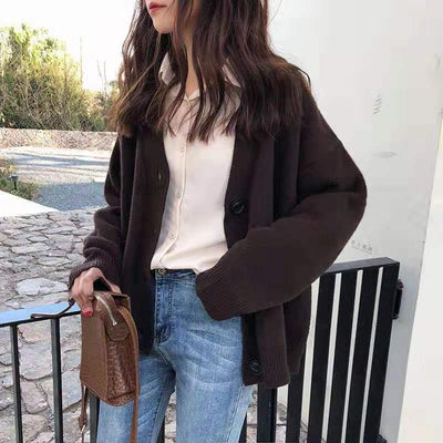 Cardigan Suelto Cómodo Estilo Coreano para Mujer - Image 9