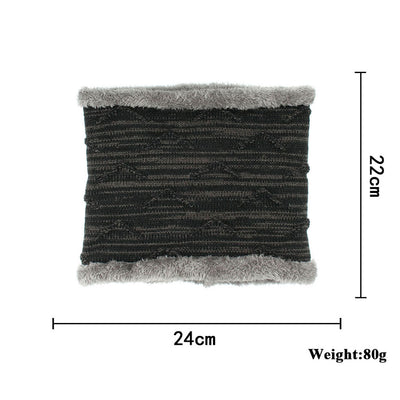 Gorro de Lana Tejido con Diseño Diagonal y Protección para Barbilla - Image 7