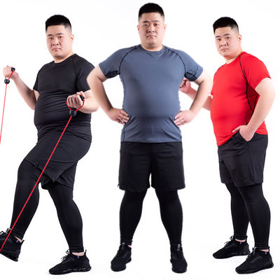Conjunto de Fitness Elástico de Secado Rápido para Hombre Talla Grande