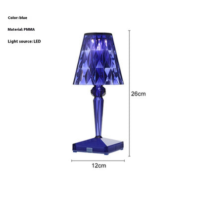 Lámpara de Mesa Recargable con Cristal Diamantado - Image 13