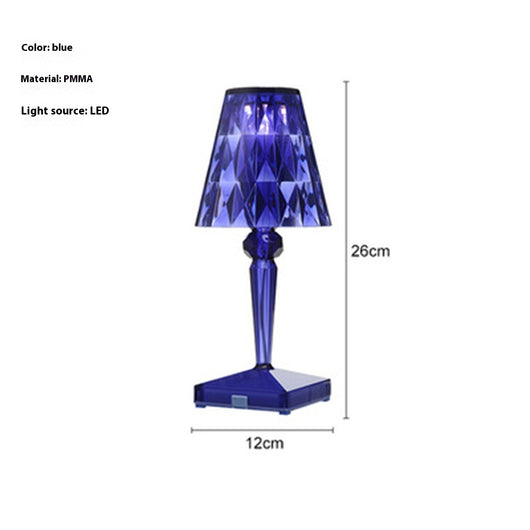 Lámpara de Mesa Recargable con Cristal Diamantado - Image 13