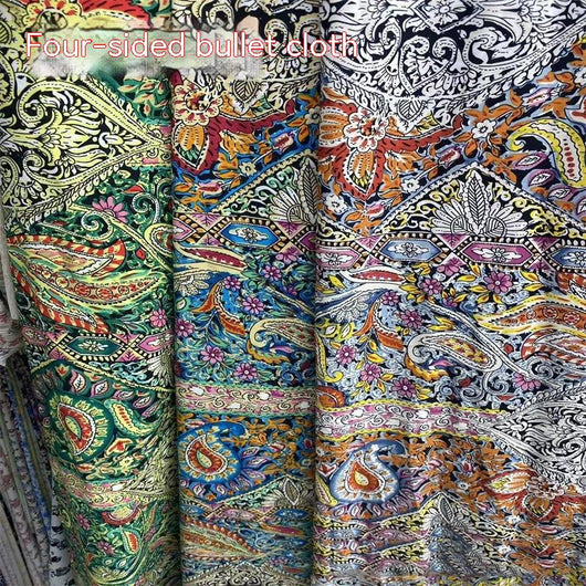 Tela de Vestido para Mujer Tejida con Estampado Elástico 100D Estilo Antiguo
