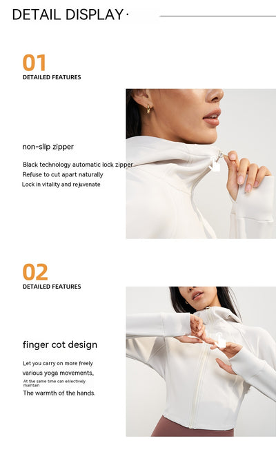 Chamarra Deportiva con Capucha Forrada en Polar para Yoga - Mujer - Image 12