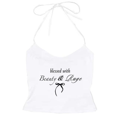 Top Halter con Estampado de Moño y Tirantes Finos - Image 17