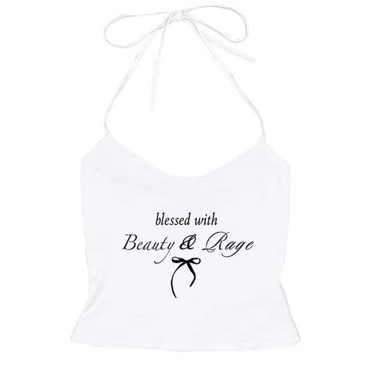 Top Halter con Estampado de Moño y Tirantes Finos - Image 17