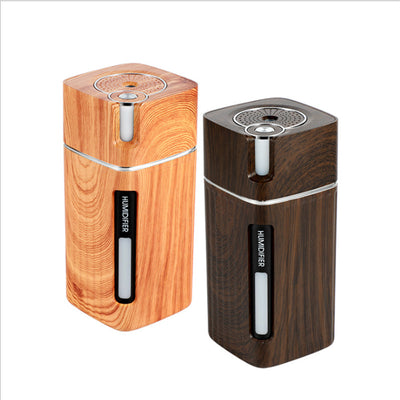 Difusor Ultrasónico con Humidificador LED y Aroma Terapia - Diseño Madera USB - Image 6