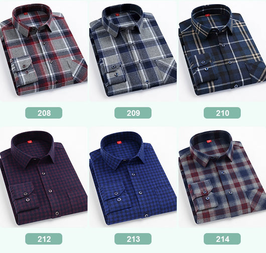 Camisa Casual de Cuadros para Hombre con Cuello Cuadrado - Image 30