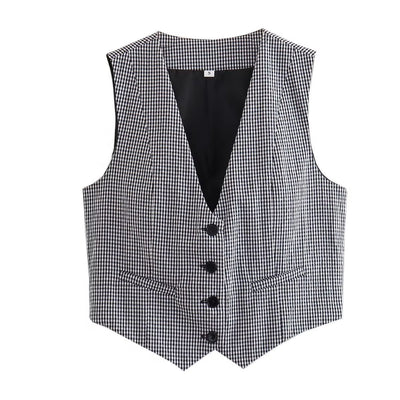 Chaleco Multicolor Suelto con Botones Decorativos Versátil para Mujer - Image 16