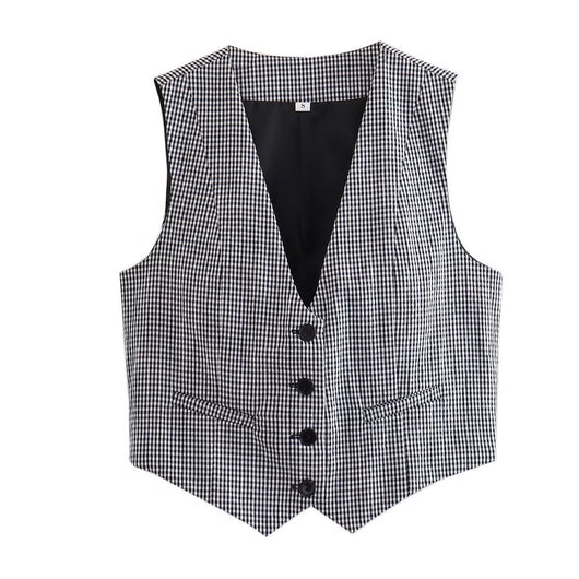 Chaleco Multicolor Suelto con Botones Decorativos Versátil para Mujer - Image 16