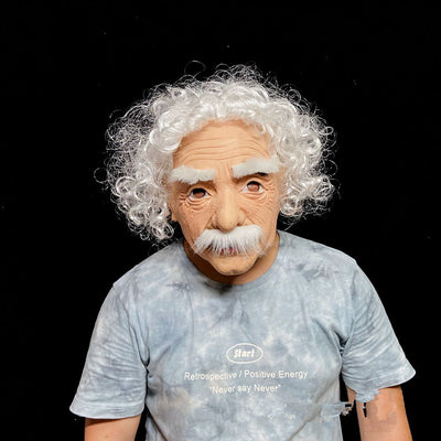 Máscara de Anciano con Cabello Blanco y Barba para Halloween - Image 15
