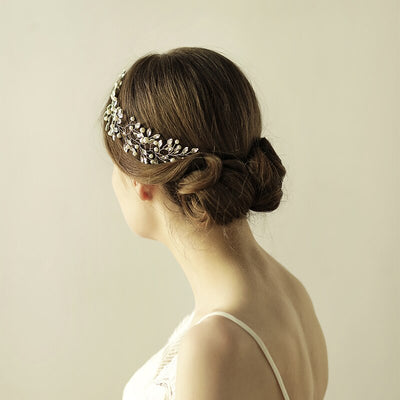 Diadema Nupcial con Perlas y Cristales para Boda - Image 3