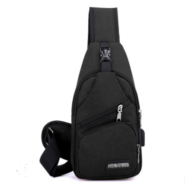 Bolsa de Pecho Deportiva USB con Carga - Estilo Coreano Canvas para Hombre - Image 6