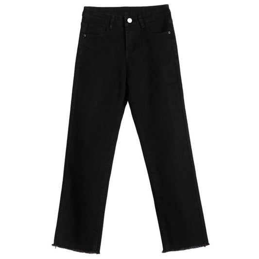 Pantalón Slim Cintura Alta Negro Cropped - Image 2
