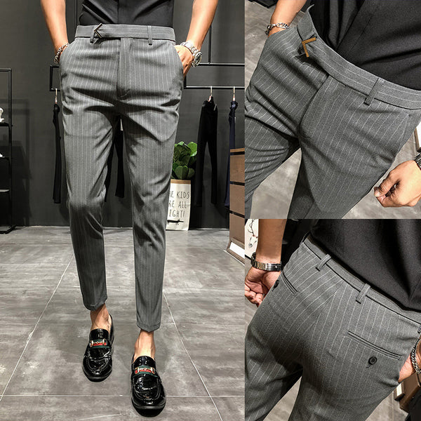 Pantalones Cropped a Rayas - Elegancia Profesional y Moderna