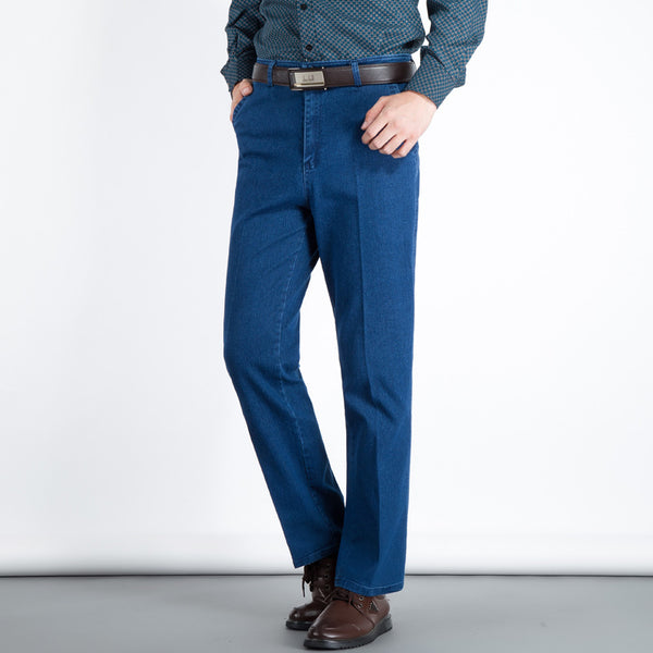 Pantalones Vaqueros Clásicos para Hombre Otoño Invierno - Corte Recto Cómodo