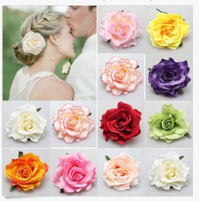 Horquilla de Novia con Rosas Rojas en Tela Flocked Premium - Image 5