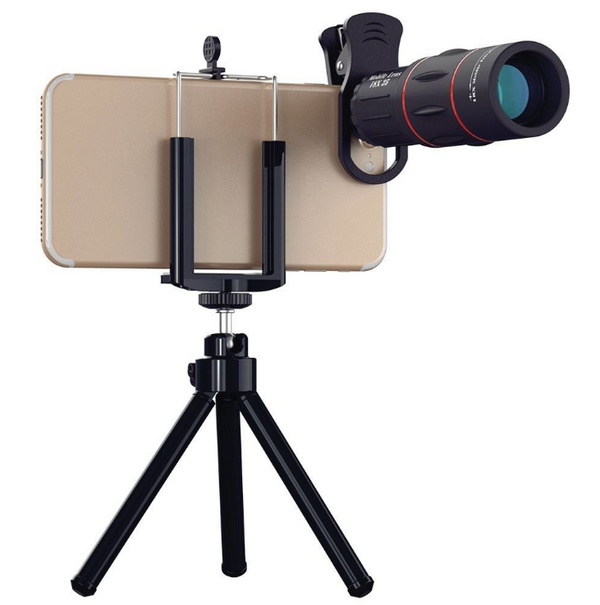 Lente Teleobjetivo 18x para Smartphone con Enfoque Inteligente