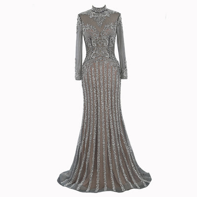 Vestido Fishtail Ajustado de Manga Larga - Image 5