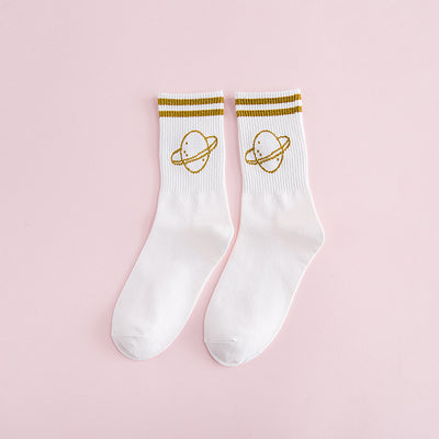 Calcetines Deportivos de Algodón con Diseño Planeta de Dos Bandas - Image 8