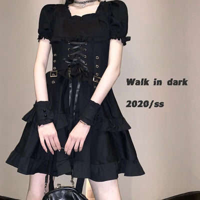 Vestido Gothic Sweet con Volantes y Cordones - Image 2