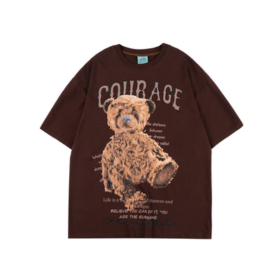 Playera Vintage con Estampado de Abecedario y Osito para Mujer - Image 5