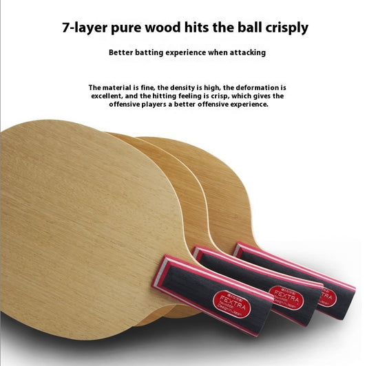 Paleta de Tenis de Mesa Ataque Puro - Base 7 Capas Madera Maciza - Image 3