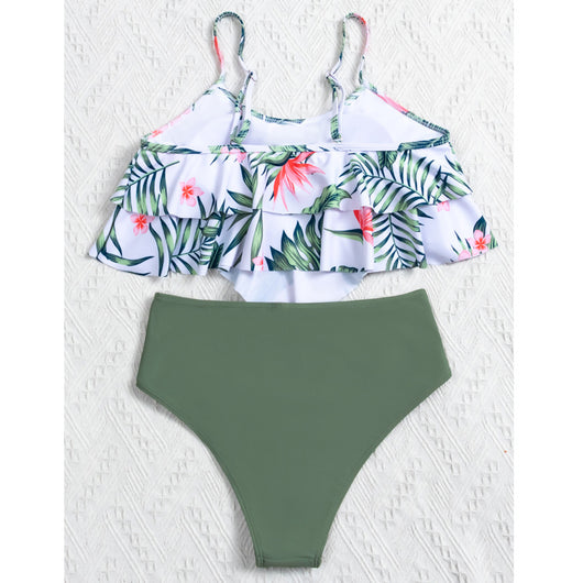 Bikini Estampado Multicolor de Cintura Alta y Efecto Reductor - Image 12
