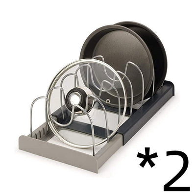 Repisa Organizadora Extensible de Acero Inoxidable para Ollas y Sartenes - Image 6