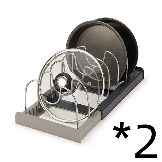 Repisa Organizadora Extensible de Acero Inoxidable para Ollas y Sartenes - Image 6
