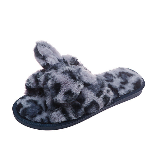 Pantuflas Abiertas con Estampado de Leopardo y Pelaje Suave - Image 10