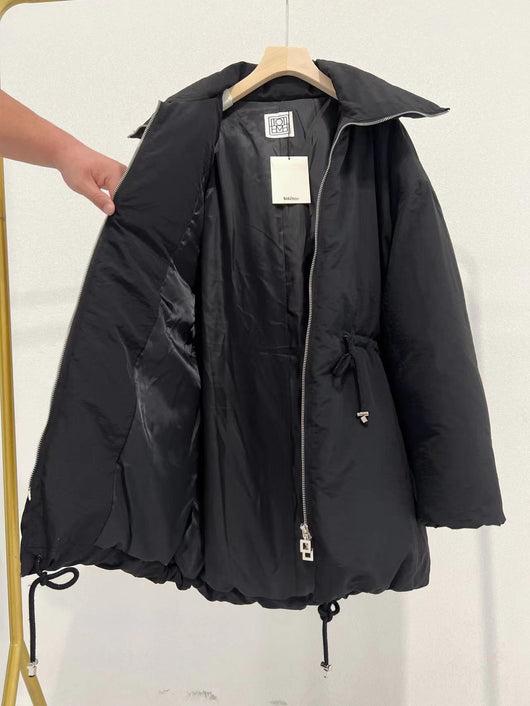 Abrigo Cálido Tipo Down con Cuello Alto y Cintura Ajustable para Mujer - Image 19