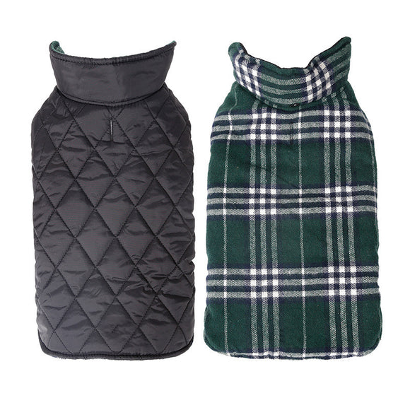 Abrigo Reversible Impermeable para Perros - Diseño Lattice Ajustable