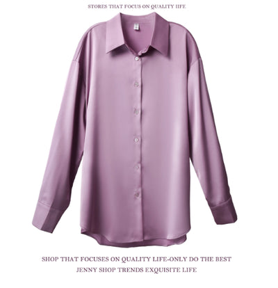 Camisa Oversize Suelta con Hombros Caídos de Lujo y Caída Elegante - Image 6
