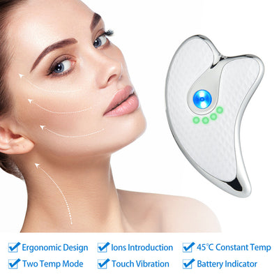 Masajeador Facial Vibrante Recargable con Raspador de Gua Sha - Image 3