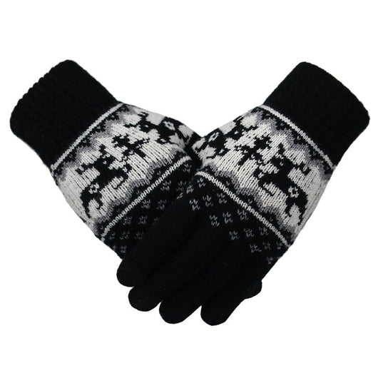 Guantes de Ciclismo para Mujer en Lana Tejida - Abrigo Cálido - Image 4