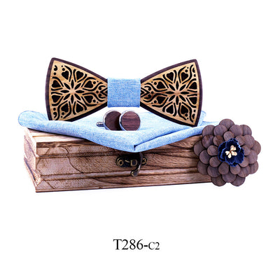 Traje con Pajarita de Madera Maciza - Image 17