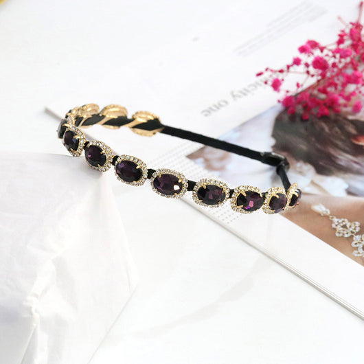 Diadema Fina con Diamantes de Cristal Brillante - Image 10
