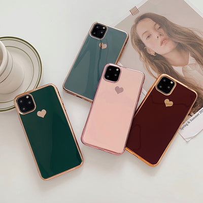 Funda Teléfono Chapado en Oro con Diseño de Amor - Image 2