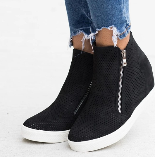 Zapatos Casuales para Mujer con Punta Redonda y Diseño Calado - Image 10