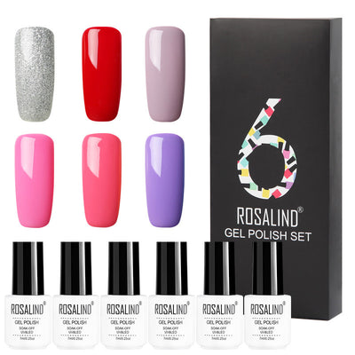 Set de 6 Esmaltes de Gel en Colores Sólidos - Caja Regalo Manicura Profesional - Image 13