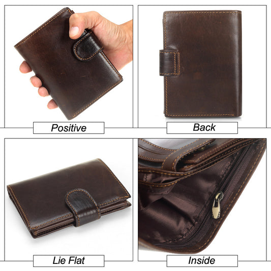 Cartera Vintage de Cuero Genuino - Diseño Minimalista Vertical - Image 2