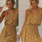 Vestido sin mangas con encaje estampado