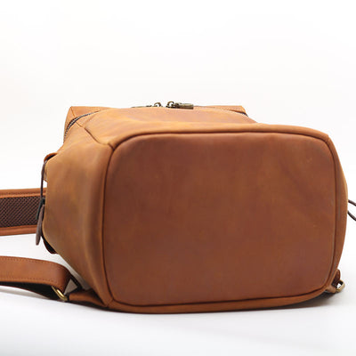 Mochila Retro Cuero Crazy Horse - Múltiples Compartimentos - Image 10