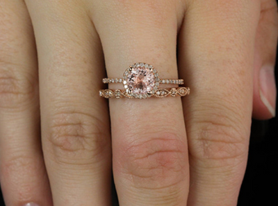 Anillo de Oro Rosado 18k Diseño Europeo y Americano - Image 14