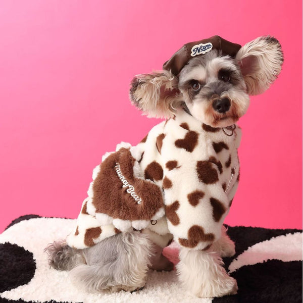 Abrigo Térmico de Peluche Amor Calientito para Perros