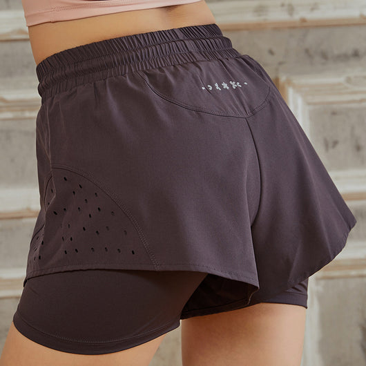 Shorts Deportivos Falso Dos Piezas para Correr y Fitness - Image 2