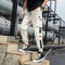Pantalones Deportivos Holgados con Cordón y Múltiples Bolsillos - Talla Grande